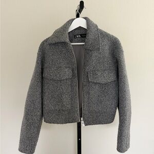Zara Gray Teddy Jacket